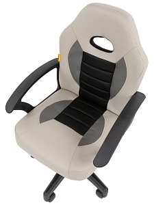 Детское компьютерное кресло CHAIRMAN KIDS 111, экокожа, серый